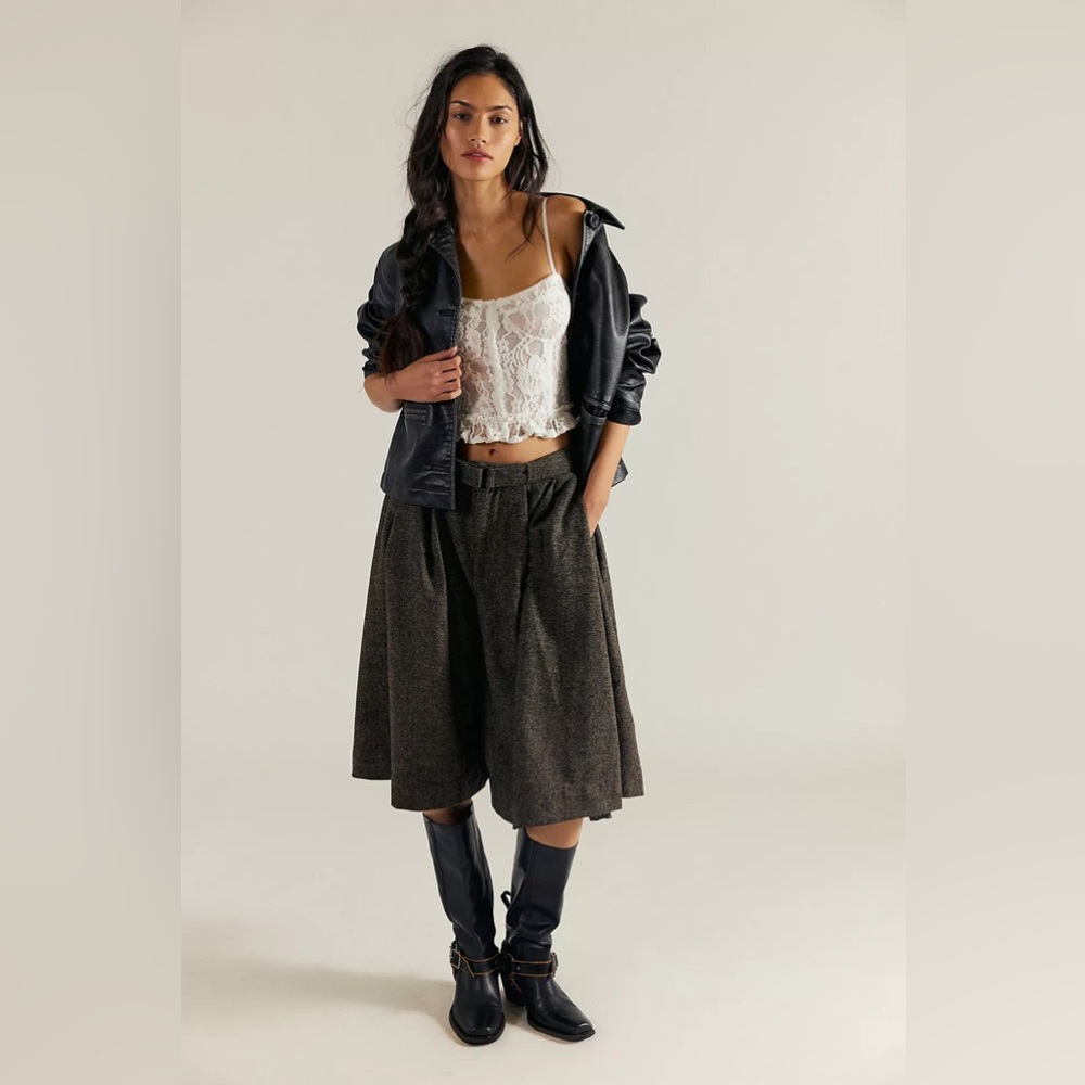 Free people Banded Tulip Cropped Trouser long shorts